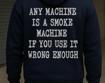Sweat à capuche rigolote, impression « machine à fumée », dos imprimé, vêtements techniques pour effets spéciaux
