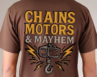 Chains Motors Mayhem Stagehand Shirt, Roadie Rigging Crew Tee