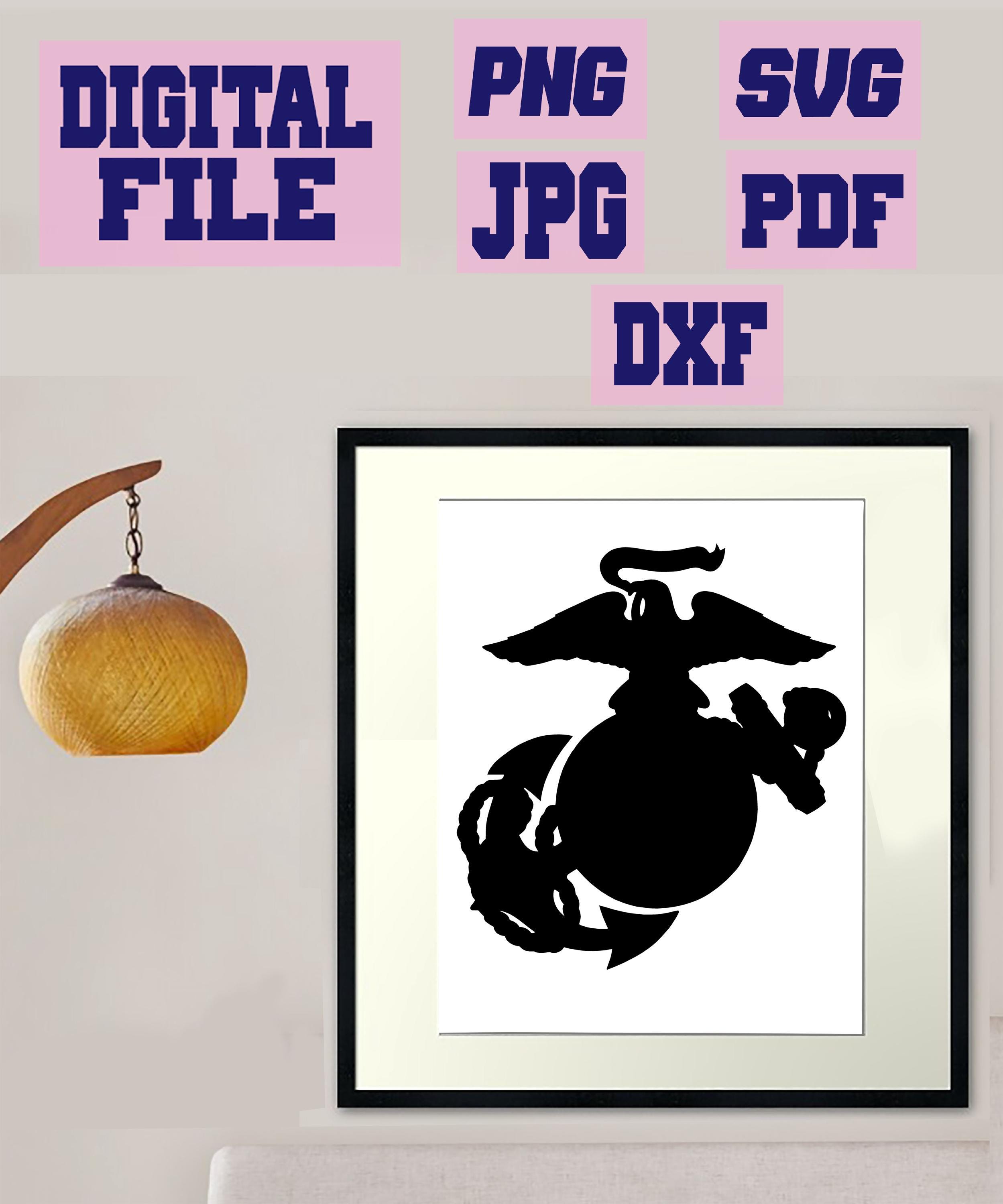 USMC Emblem Cut File, Eagle Globe Anchor Design (svg, Png, Jpg, Pdf ...