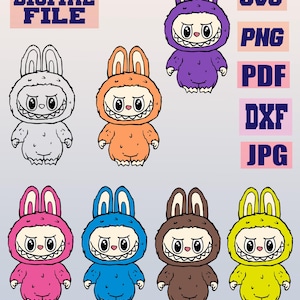 Labubu Doll Character Designs Bundle: Cricut Cut Files (Digital Download