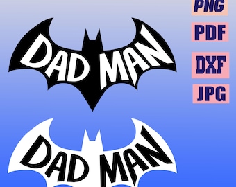 Diseño de logotipo de superhéroe Dadman, regalo para papá (archivo digital)