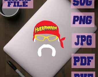 Hulk Hogan Tribute Vector Cut File: Wrestling Legend Memorial