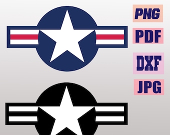 Escarapela de la Fuerza Aérea de los Estados Unidos (svg, png, jpg, pdf, dxf) Vector (archivo digital)