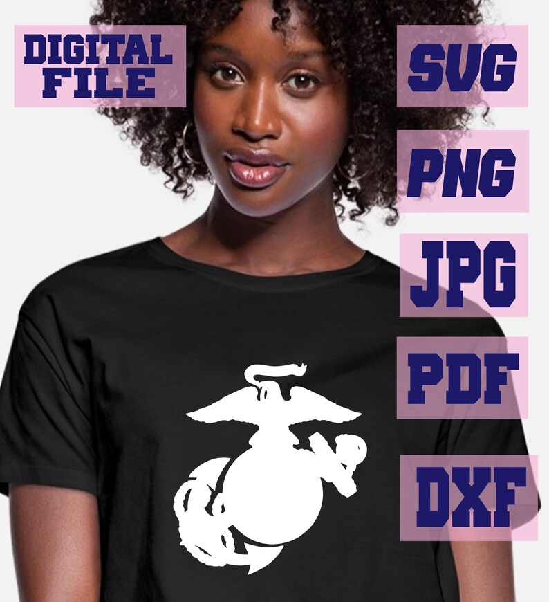 USMC Emblem Cut File, Eagle Globe Anchor Design (svg, Png, Jpg, Pdf ...