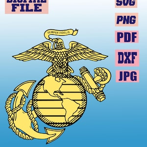 svg/png/jpg/pdf/dxf United States Marine Corps (USMC) Emblem Marines USA Eagle Globe Anchor Insignia cut file Cricut. download digital file