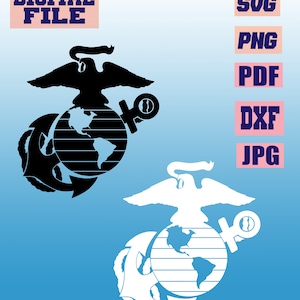 svg/png/jpg/pdf/dxf United States Marine Corps (USMC) Emblem Marines USA Eagle Globe Anchor Insignia cut file Cricut. download digital file