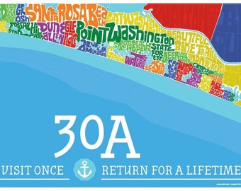 30A Florida Type Map