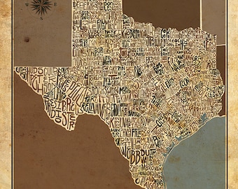 Texas Counties Type Map