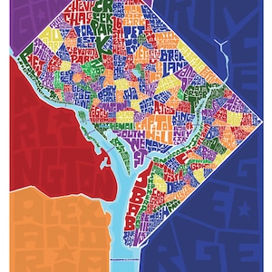Washington DC Type Kaart