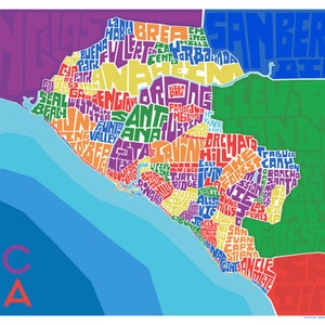 Orange County Type carte