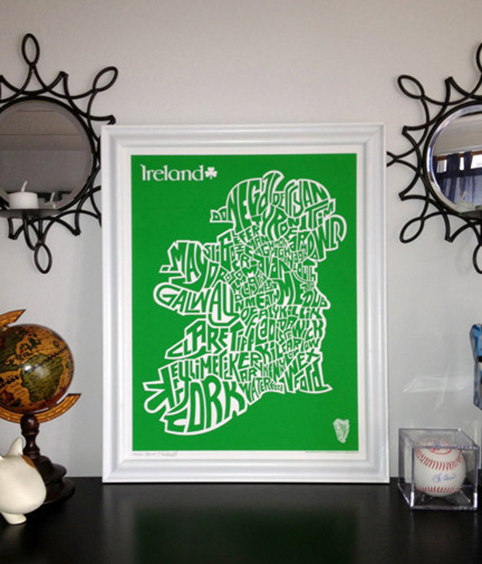 Ireland County Map 1 Color Etsy