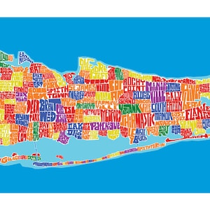 Mapa de tipo de arco iris de Long Island