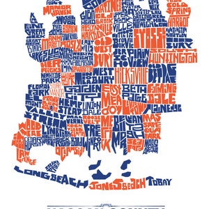 Ville du comté de Nassau Type carte