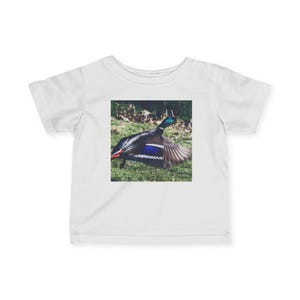 Whimsical Duck Infant Tee, Cute Baby Clothes, Toddler T-Shirt, Nature Lover Gift, Fun Animal Apparel
