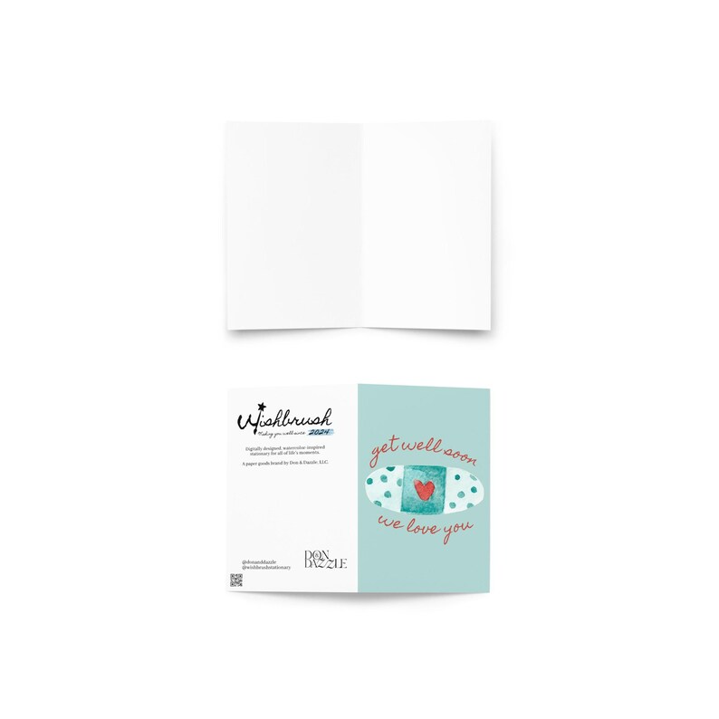 Get Well Soon Bandaid Greeting Card - Etsy