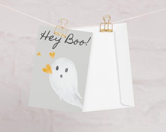 Hey Boo Ghost Greeting Card