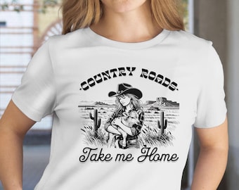 Country Roads Shirt,Farm Girl Southern Shirt,  Womens Country Vibes, Gift For Mom