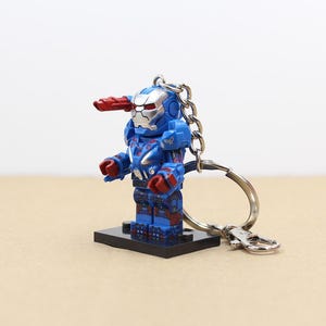 Super Hero Custom Made Iron Patriot Keychain keyring - Best Gift for Him