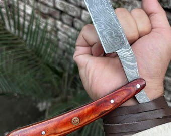 Custom Handmade Damaszener Stahl Rasiermesser mit Scheide