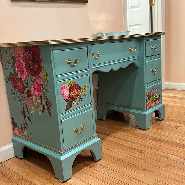 Hand Painted Desk Etsy