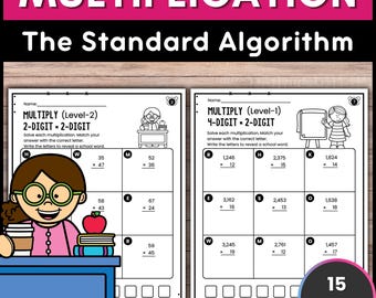 5th Grade Multiplication Worksheets Bundle | Multi Digit Multiplication, Word Problems & Printable Math Activities