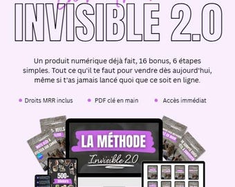 Die unsichtbare Methode 2.0 | MRR-Digitalprodukt | 16 Bonusinhalte | Französischsprachiges Digitalmarketing | Online-Einkommen | PDF zum Download