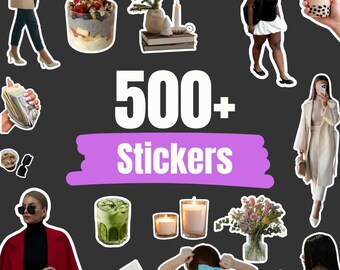 500 Instagram-PLR-Sticker | GIF-Stories-Bundle | Mehr Engagement | Canva-kompatibel | Digitaler Download | Social-Media-Marketing-Kit