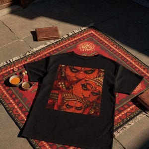 Kerala Theyyam Art T-Shirt | Traditional Kerala Culture Tee | Mallu Streetwear | Unisex Kerala Graphic Tee | Kela Clothing