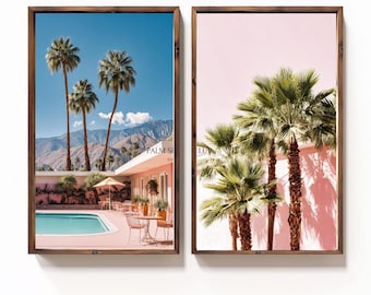 Impresión junto a la piscina de Palm Springs: Fotografía moderna del desierto de mediados de siglo (descarga digital)