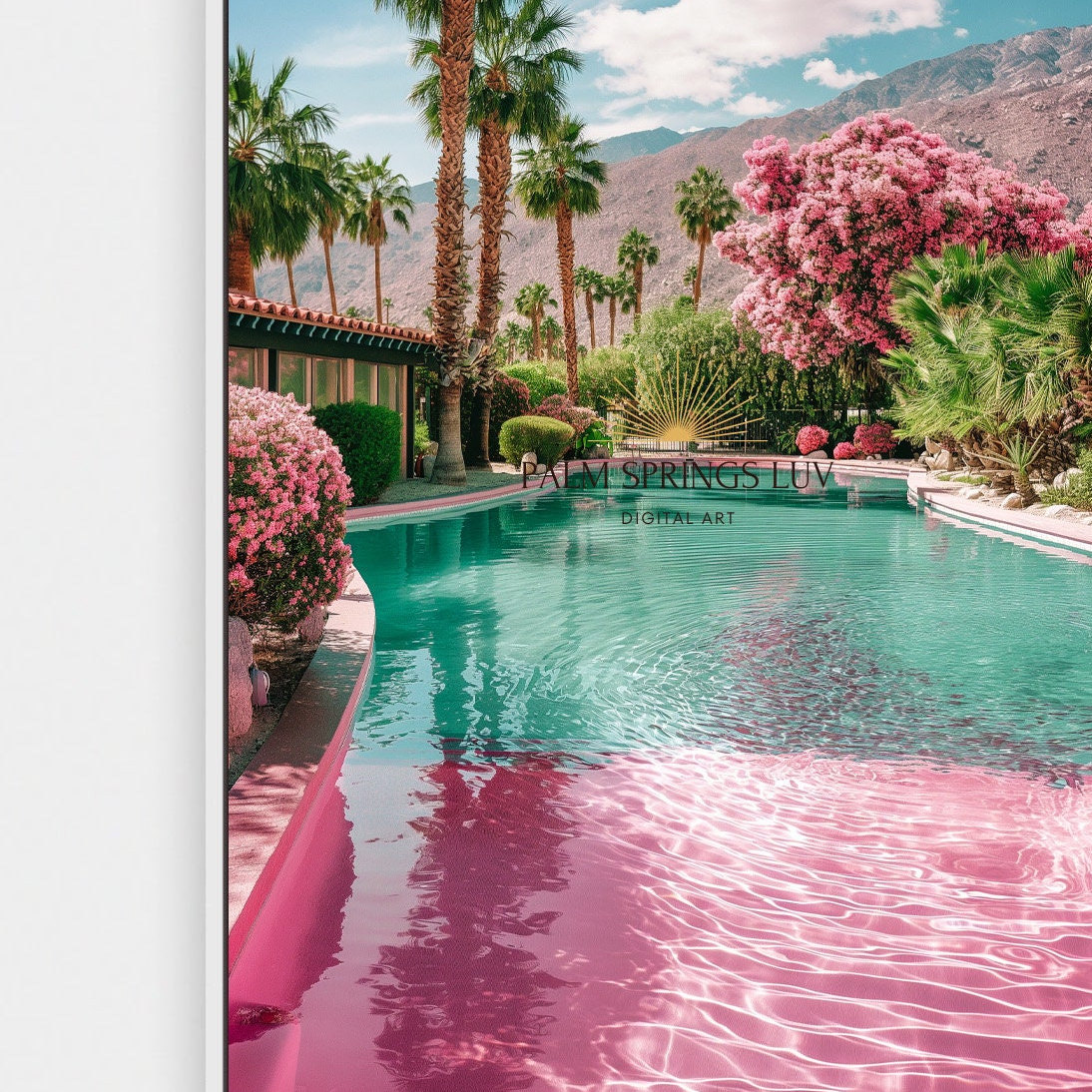 Palm Springs Pool Print: Mid Century Modern Desert Decor (digital