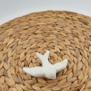 White Ceramic Swallow - Portuguese Handmade Wall Art - Bird Wall Decor - Ceramic Hanging - Housewarming - Symbol of Hope and Joy