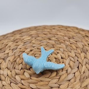 Light Blue Swallow Wall Decor - Portuguese Ceramic Art - Handmade Bird Hanging - Symbol of Hope and Joy - Gift from Portugal