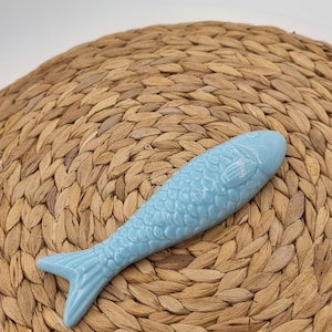 Handcrafted Ceramic Sardine: Light Blue Portuguese Wall Decor
