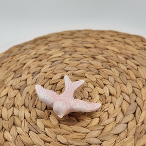 Pastel Pink Swallow Wall Decor - Portuguese Ceramic Art - Handmade Bird Hanging - Symbol of Hope and Joy - Gift from Portugal