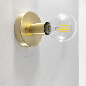 Minimal Brass Sconce Light, Brass Wall Sconce light , Modern brass light, Mid Century brass wall sconce light