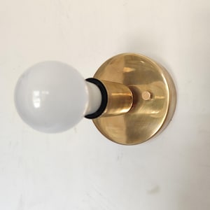 1 Item Brass sconce light, Raw Brass Light, Mid Century Sconce Light,Bathroom Light