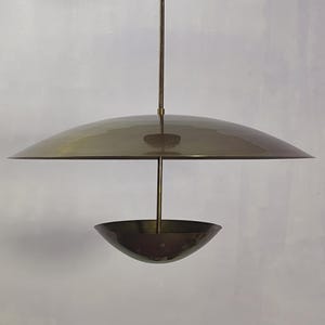 double shade antique patina brass 3 light mid century ceiling flush mount inspired pendent light,  Sputnik , Premium Quality Ceiling Fixture