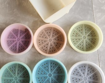 Vintage Tupperware Wagon Wheel Coasters