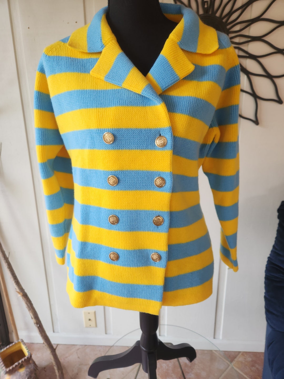 Double-breasted Cardigan & Skirt Tweed 2Pcs