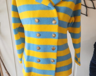 Vintage double-breasted cardigan sweater