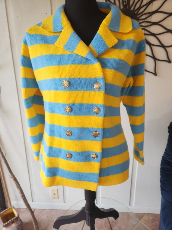 Vintage double-breasted cardigan sweater