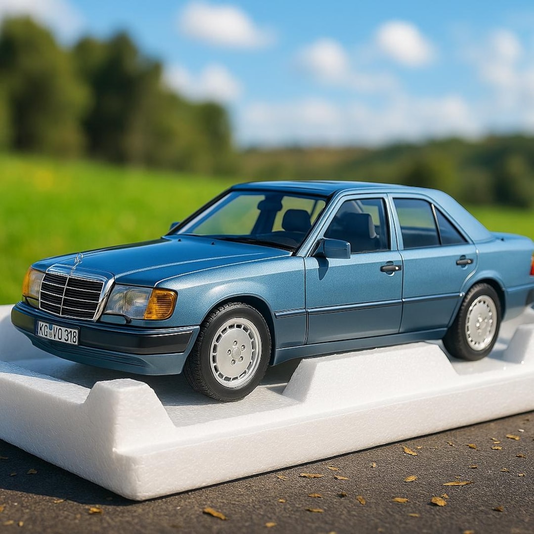 Mercedes-benz 230E 1990 – 1:18 Diecast Model Car – Light Blue