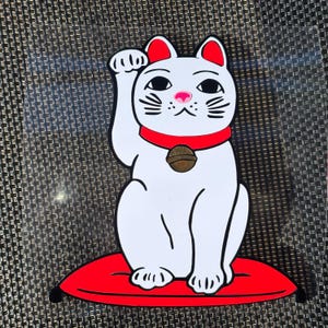 Lucky Cat SVG Cut File – Good Luck Maneki Neko – Prosperity Cat, Wealth & Fortune (SVG, PNG, Dxf, Eps)