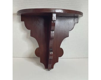 Wall Gallery Shelf Scalloped Stained Photo Shelf Decor Display 9.5 X 8.5"