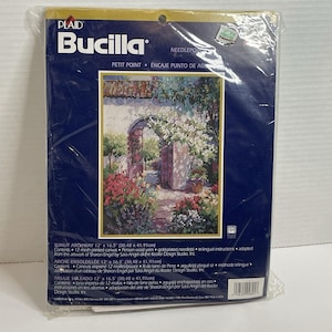 Bucilla Needlepoint Arco Iluminado por el Sol Bordado NUEVO 12x16.5" EE. UU. 2000 Punto de Cruz