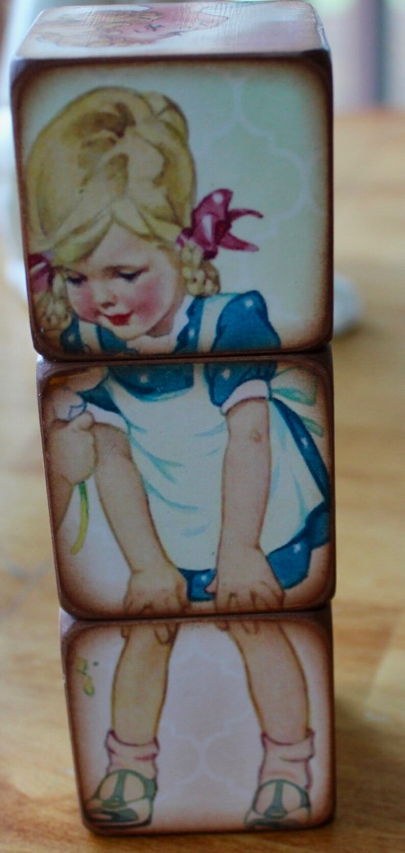 Wooden Puzzle Blocks Paper Doll Puzzle Blocks Nursery Room ...