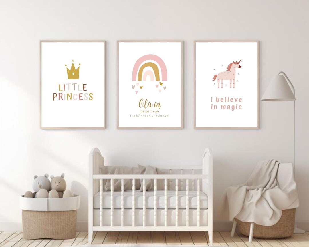 Personalized Baby Name Print – Custom Nursery Wall Art – Digital ...