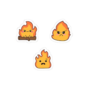 Calcifer Mood Pack Sticker | Studio Ghibli-Inspired Vinyl Stickers | Fire Demon | Anime Aesthetic | Cute Ghibli Merch