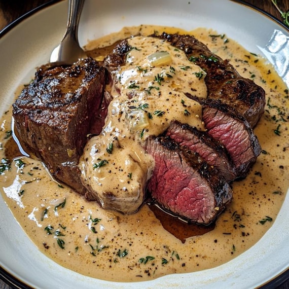 Steak With Bourbon Garlic Cream Sauce A Gourmet Dinner Made Easy