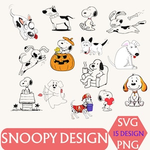 Snoopy Dog PNG, Cartoon Dog Bundle, Funny Dog, Snoopy Dog Clipart, Snoopy Peanuts PNG Bundle, Snoopy svg , snoopyy silhouette, SVG Design